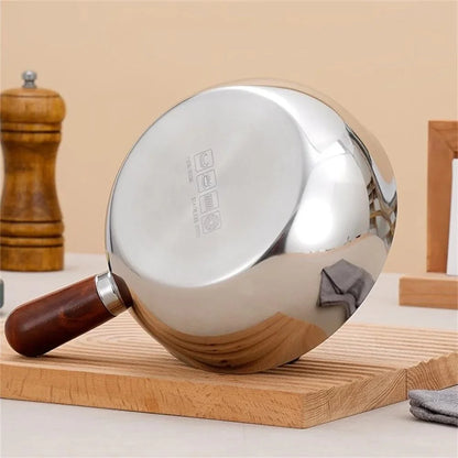 Mini Steel Pot with Wooden Handle